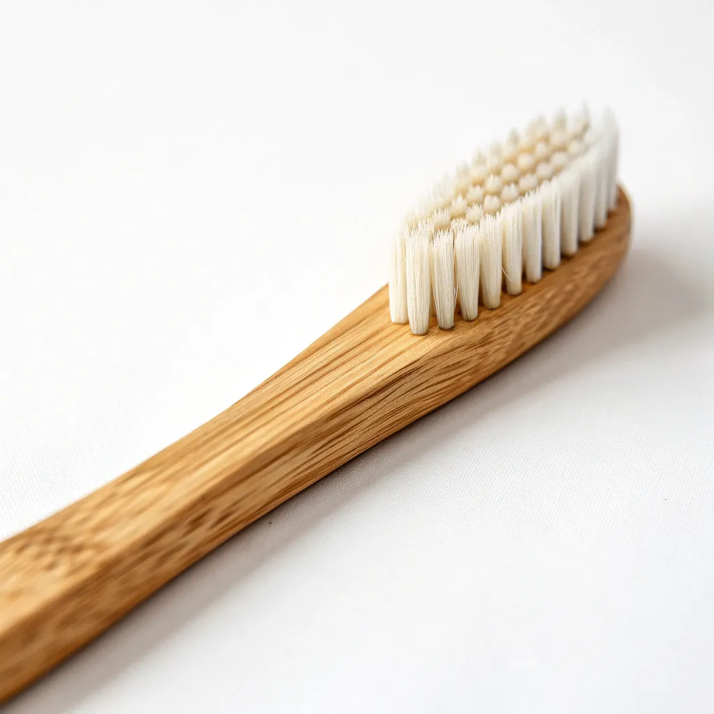 Bamboo Toothbrush in White Background